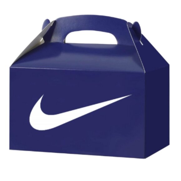 Basketball Theme Party Favor Gift Box Set Gable Box Blue and White 10 Pack - Picture 4 of 4